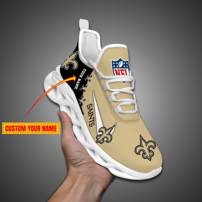 New Orleans Saints Personalized NFL Max Soul Shoes