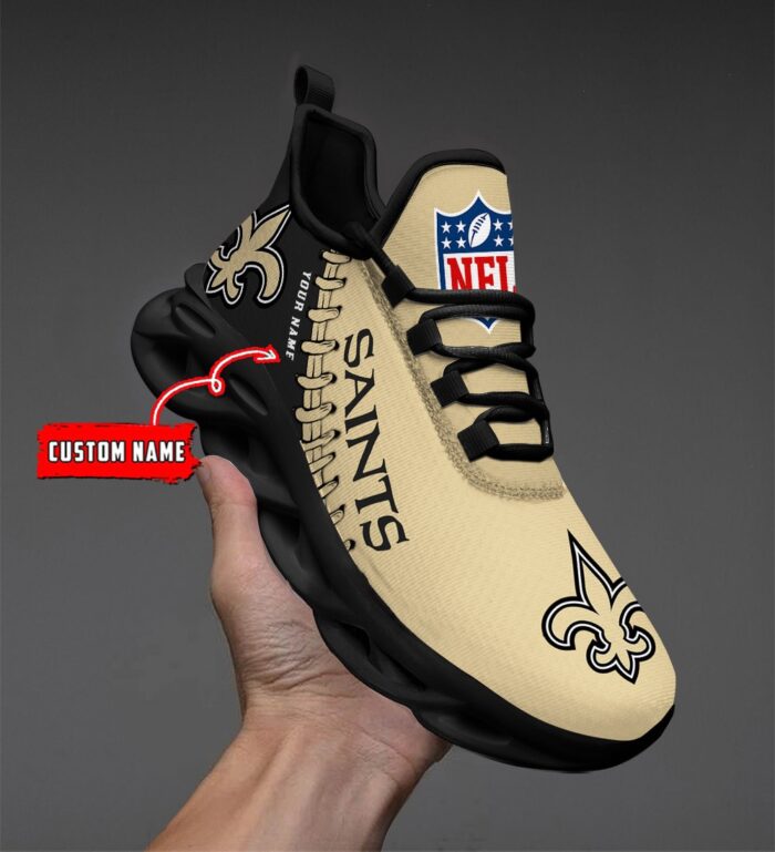 New Orleans Saints Personalized NFL Max Soul Shoes Ver 2