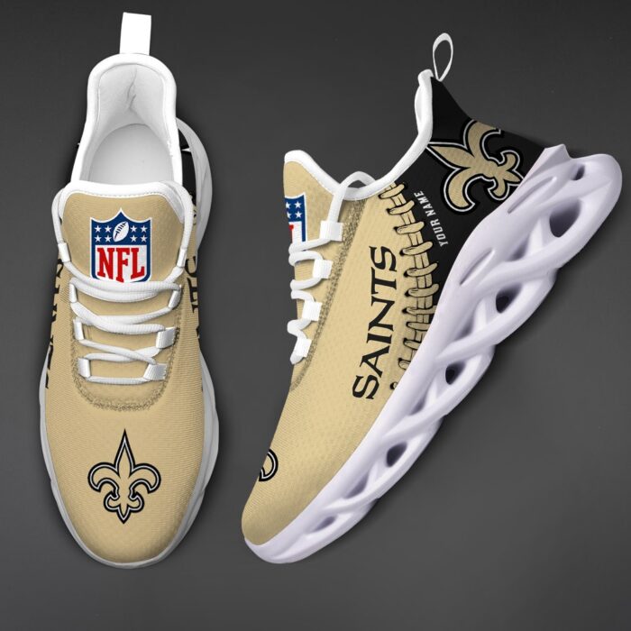 New Orleans Saints Personalized NFL Max Soul Shoes Ver 2