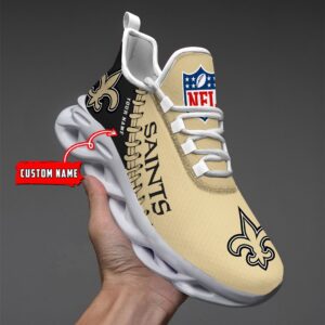 New Orleans Saints Personalized NFL Max Soul Shoes Ver 2