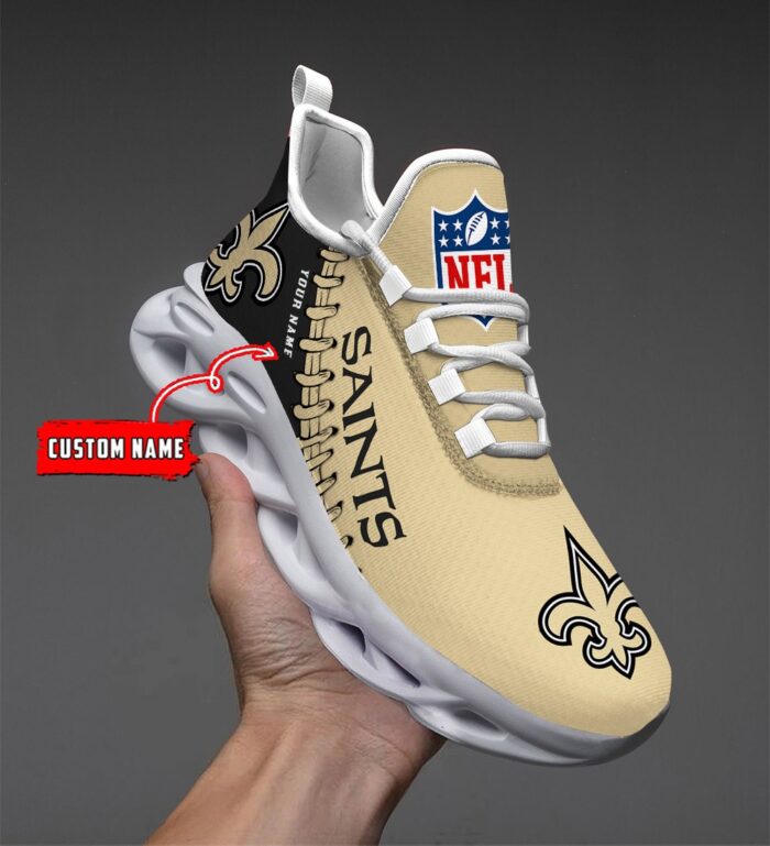 New Orleans Saints Personalized NFL Max Soul Shoes Ver 2