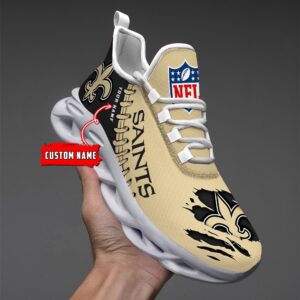 New Orleans Saints Personalized NFL Max Soul Shoes for NFL Fan