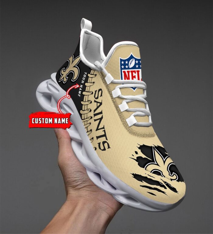 New Orleans Saints Personalized NFL Max Soul Shoes for NFL Fan