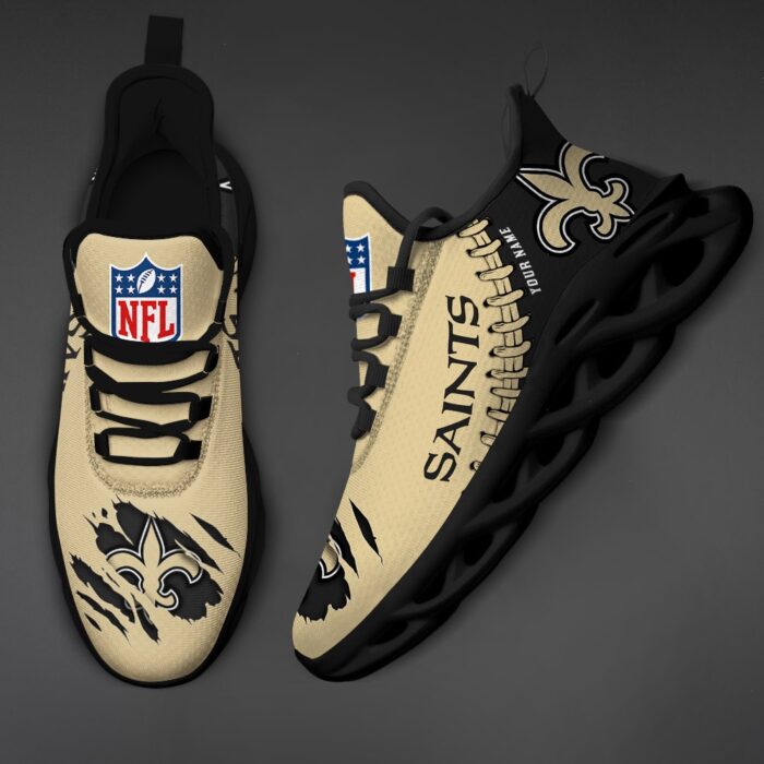 New Orleans Saints Personalized NFL Max Soul Shoes for NFL Fan