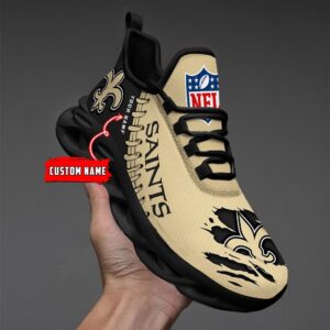 New Orleans Saints Personalized NFL Max Soul Shoes for NFL Fan