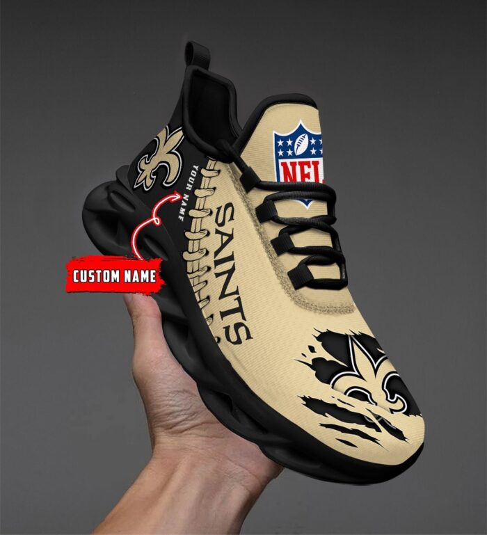 New Orleans Saints Personalized NFL Max Soul Shoes for NFL Fan