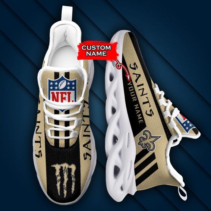 New Orleans Saints Personalized NFL Max Soul Sneaker