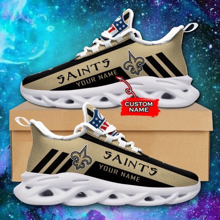 New Orleans Saints Personalized NFL Max Soul Sneaker