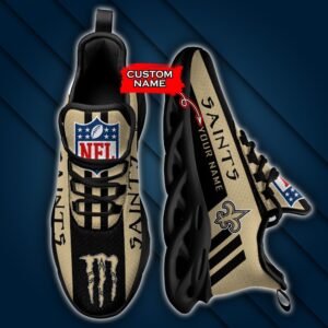 New Orleans Saints Personalized NFL Max Soul Sneaker