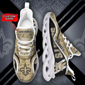 New Orleans Saints Personalized NFL Max Soul Sneaker Adidas Ver 1