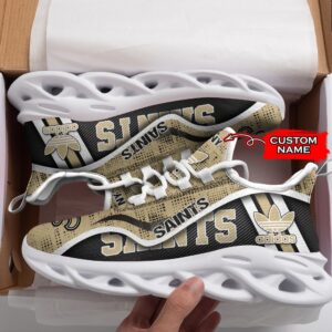 New Orleans Saints Personalized NFL Max Soul Sneaker Adidas Ver 1