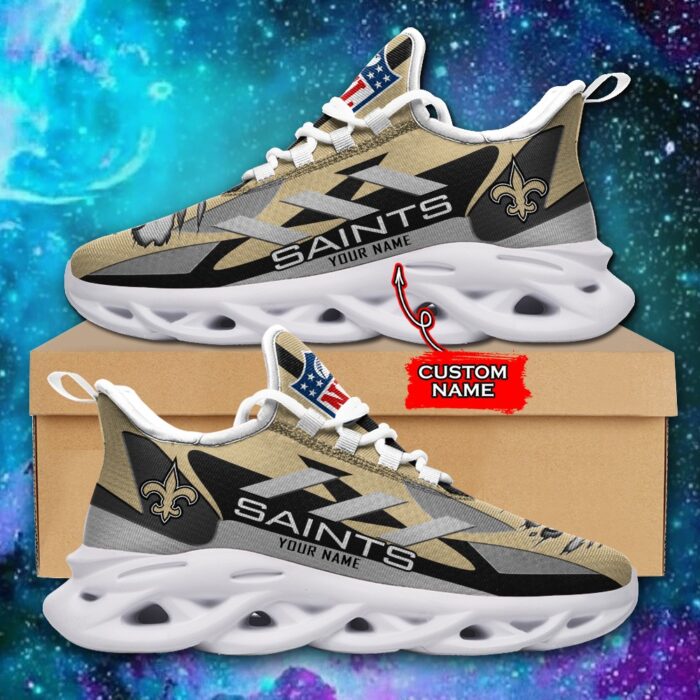 New Orleans Saints Personalized NFL Max Soul Sneaker Ver 1