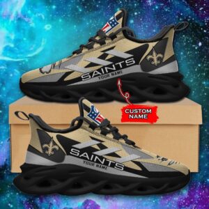 New Orleans Saints Personalized NFL Max Soul Sneaker Ver 1