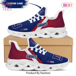 New York Giants Custom Name Max Soul Shoes