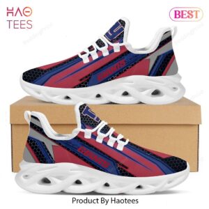 New York Giants Geometric Hexagon Design Black Blue Red Max Soul Shoes