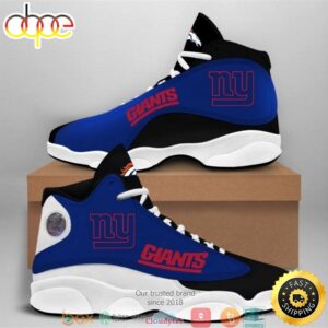 New York Giants NFL Big Logo Football Team Air Jordan 13 Sneaker Shoes