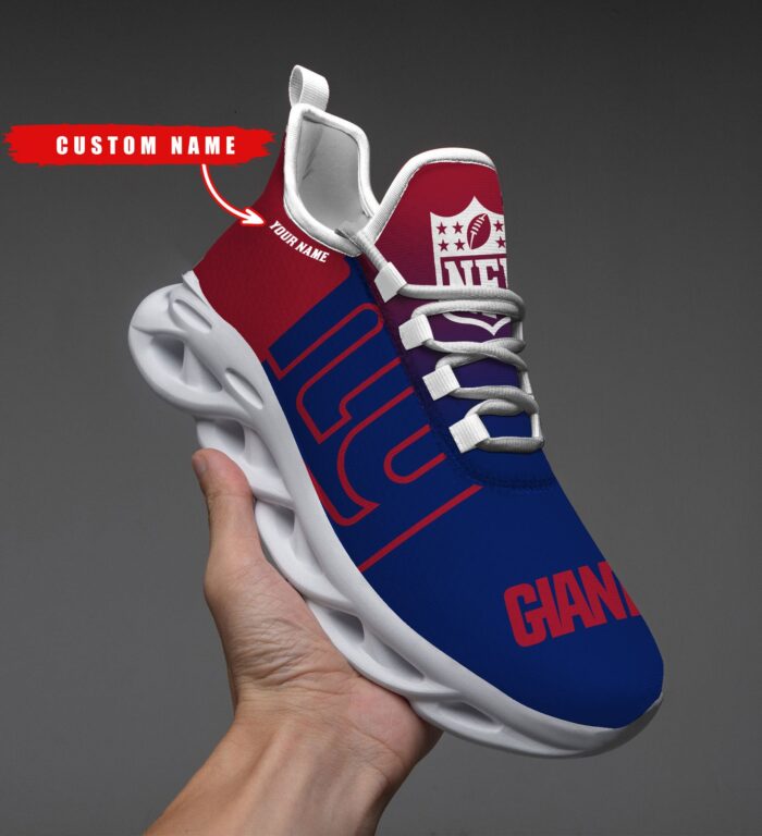 New York Giants Personalized Custom Name Max Soul Shoes