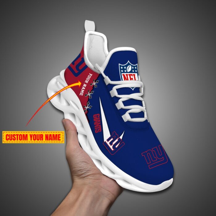 New York Giants Personalized NFL Max Soul Shoes