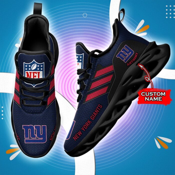 New York Giants Personalized NFL Max Soul Sneaker for Fans