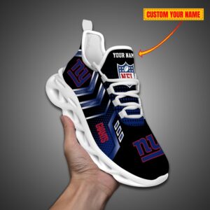 New York Giants Personalized NFL Metal Style Design Max Soul Shoes