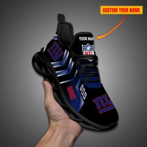 New York Giants Personalized NFL Metal Style Design Max Soul Shoes