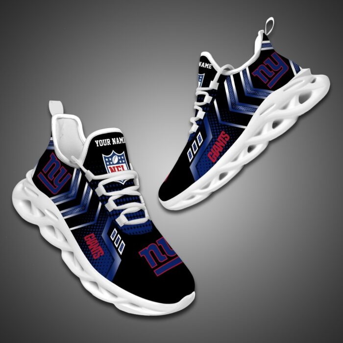 New York Giants Personalized NFL Metal Style Design Max Soul Shoes