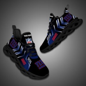 New York Giants Personalized NFL Metal Style Design Max Soul Shoes