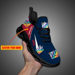 New York Giants Personalized Pride Month Luxury NFL Max Soul Shoes Ver 2