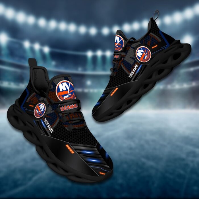 New York Islanders Personalized NHL Sport Black Max Soul Shoes