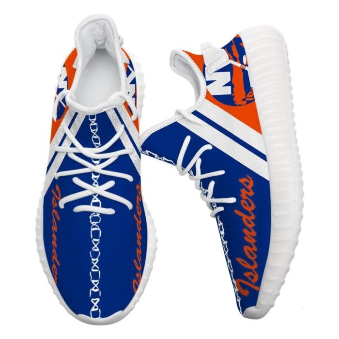 New York Islanders Sneakers Big Logo Yeezy Shoes Art 555