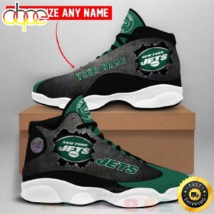 New York Jets NFL Custom Name Air Jordan 13 Shoes