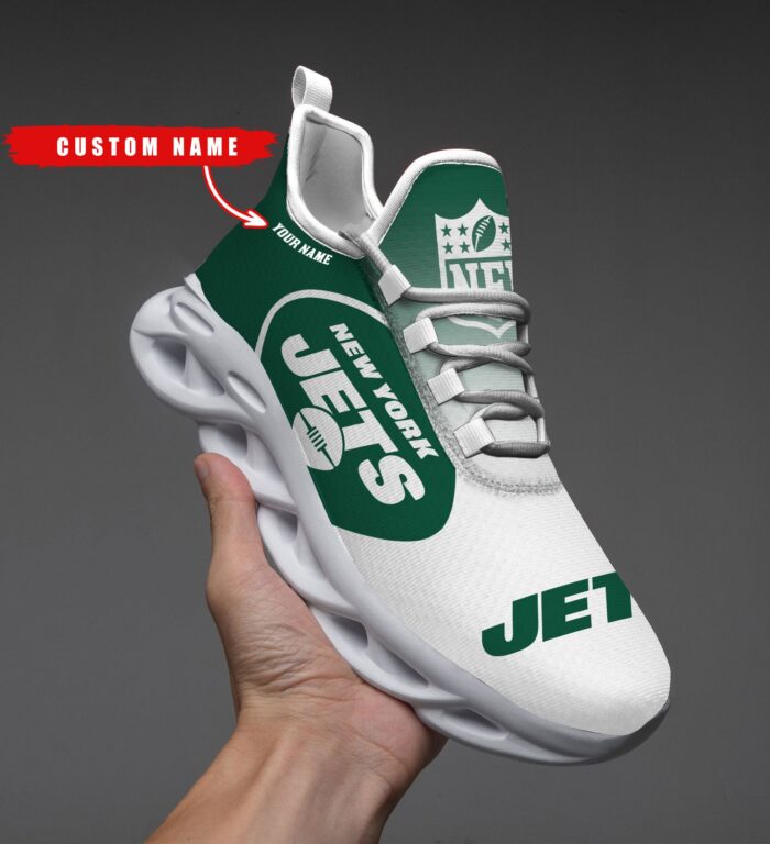 New York Jets Personalized Custom Name Max Soul Shoes