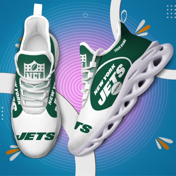 New York Jets Personalized Custom Name Max Soul Shoes