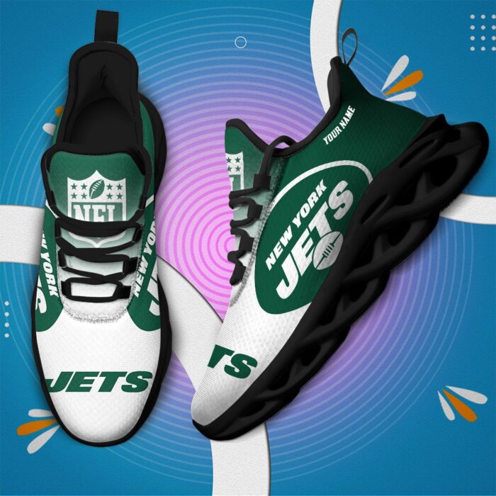 New York Jets Personalized Custom Name Max Soul Shoes