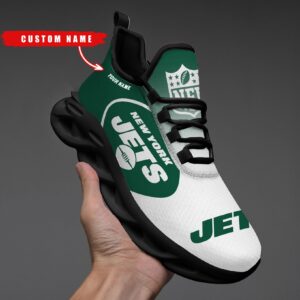 New York Jets Personalized Custom Name Max Soul Shoes