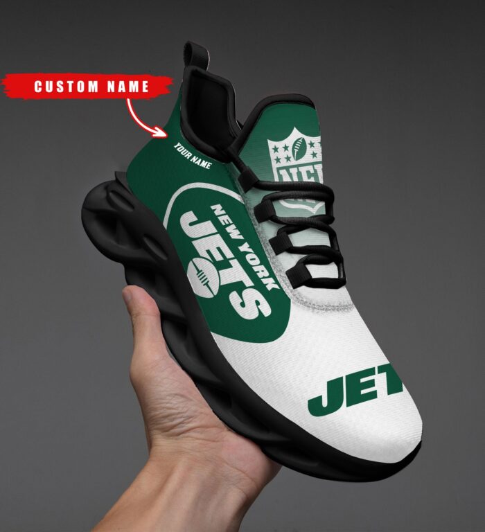 New York Jets Personalized Custom Name Max Soul Shoes