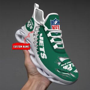 New York Jets Personalized NFL Max Soul Shoes