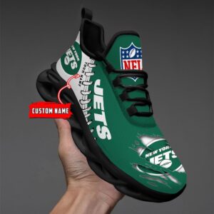 New York Jets Personalized NFL Max Soul Shoes