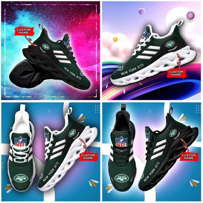 New York Jets Personalized NFL Max Soul Sneaker for Fans