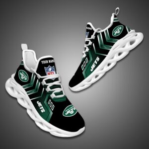 New York Jets Personalized NFL Metal Style Design Max Soul Shoes