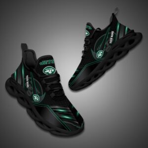 New York Jets Personalized NFL Neon Light Max Soul Shoes