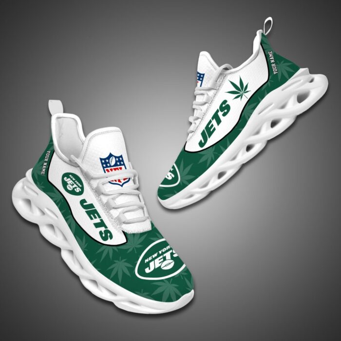 New York Jets Personalized Weed Limited Edition Max Soul Shoes