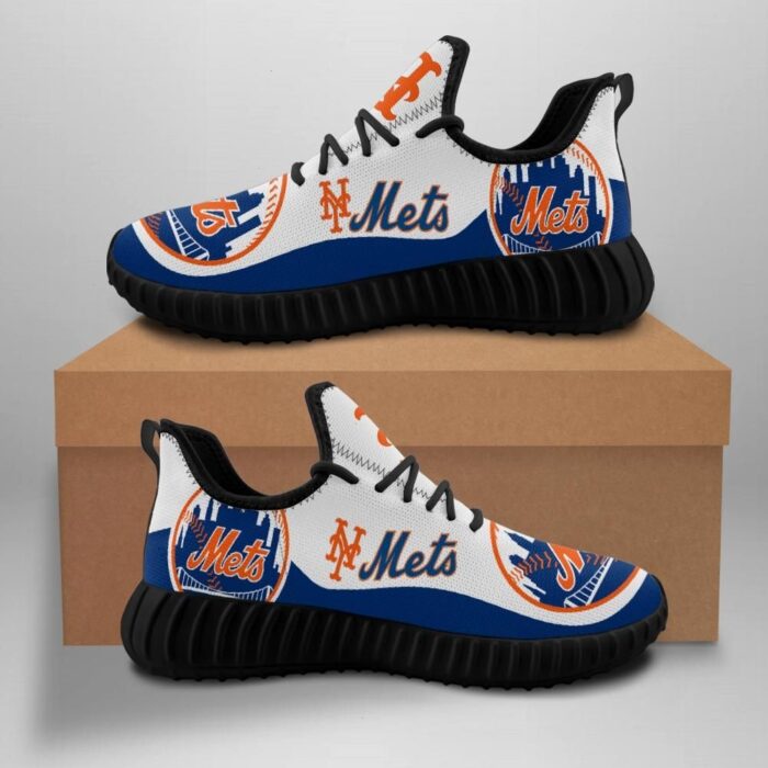 New York Mets Unisex Sneakers New Sneakers Custom Shoes Baseball Yeezy Boost