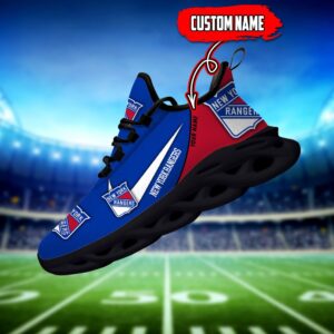 New York Rangers Custom Name NHL New Max Soul Shoes