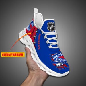 New York Rangers Personalized NHL Max Soul Shoes