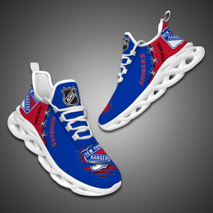 New York Rangers Personalized NHL Max Soul Shoes