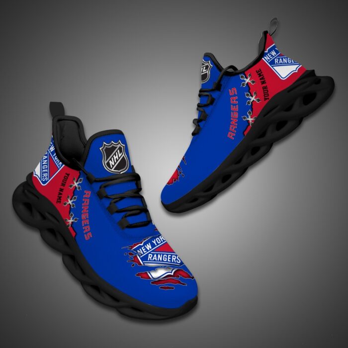 New York Rangers Personalized NHL Max Soul Shoes