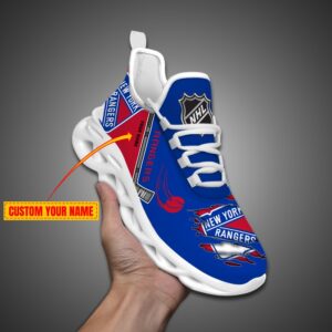 New York Rangers Personalized NHL Max Soul Shoes Ver 2