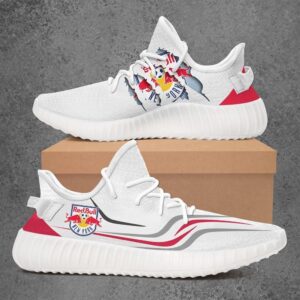 New York Red Bulls Mls Yeezy White Shoes Sport Sneakers Yeezy Shoes