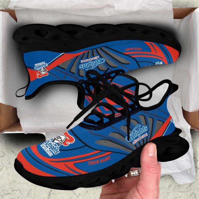 Newcastle Knights Custom Name NRL Max Soul Shoes